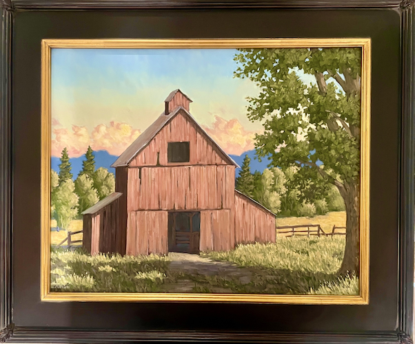 Click to view detail for Evening At The Bayfield Barn 20x16 $1400
